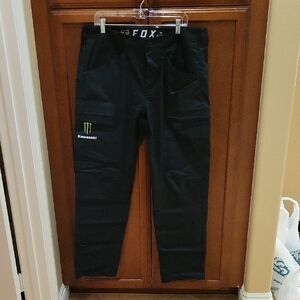 Fox Black Utility Pants with Kawasaki Logo
